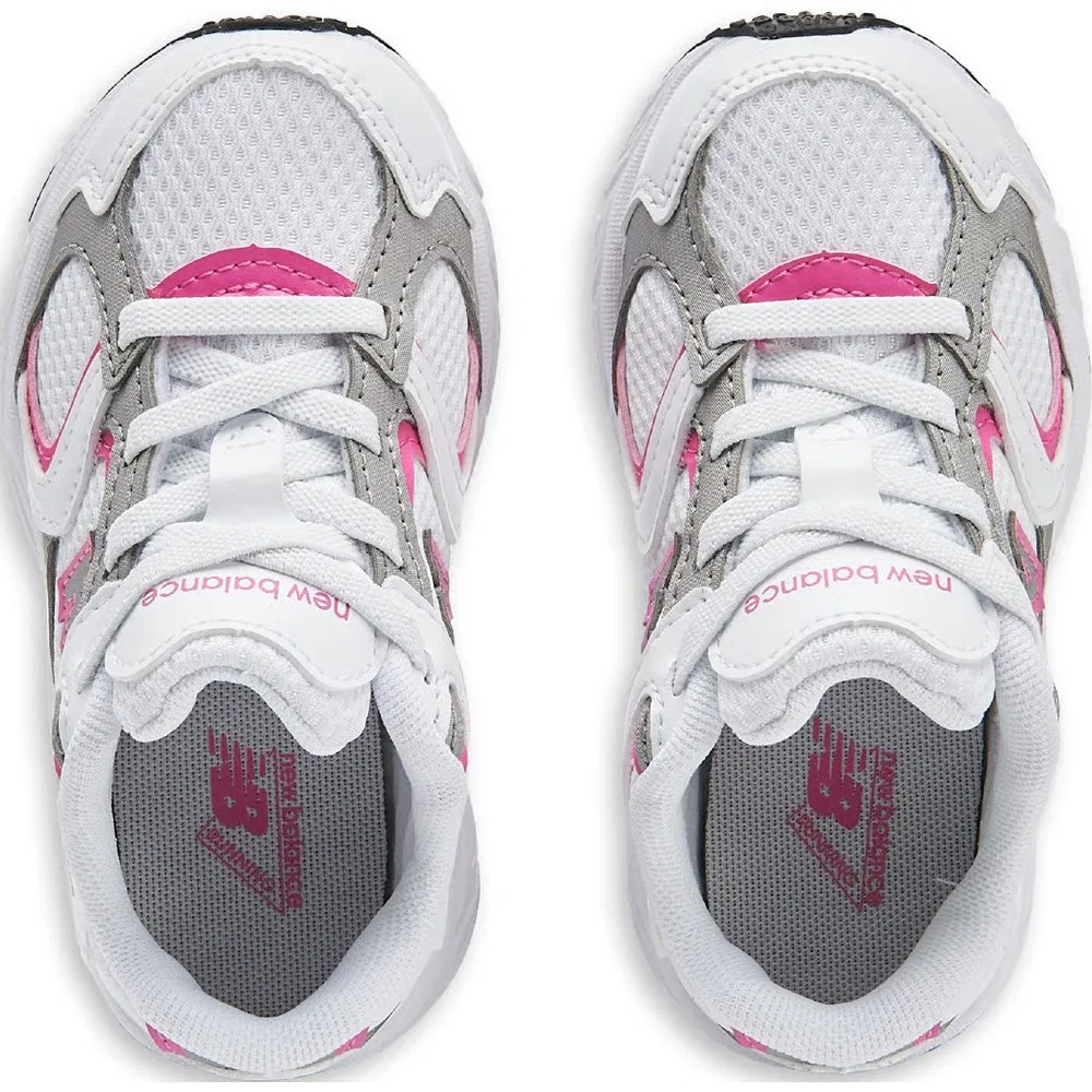 Детские слипоны 408 для малышей New Balance, White/Pink — фото 4