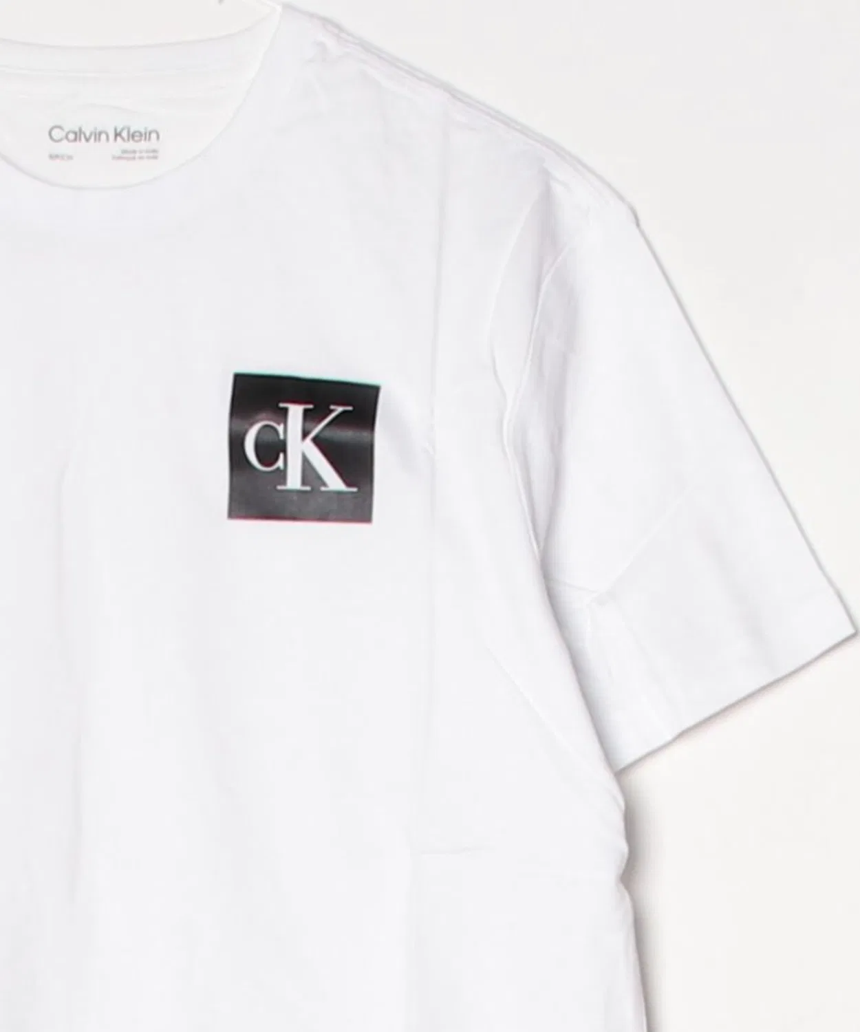 Мужская футболка с принтом Calvin Klein SS MIN MONOGRAM KNOCKOUT GRAPHIC TEE, Белый