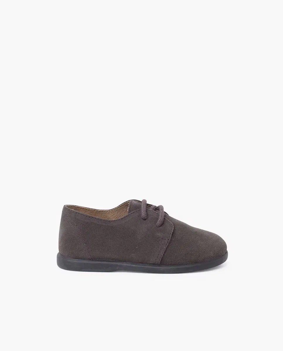 Детские ботинки для мальчиков из замши Blucher Pisamonas, Grey Oscuro