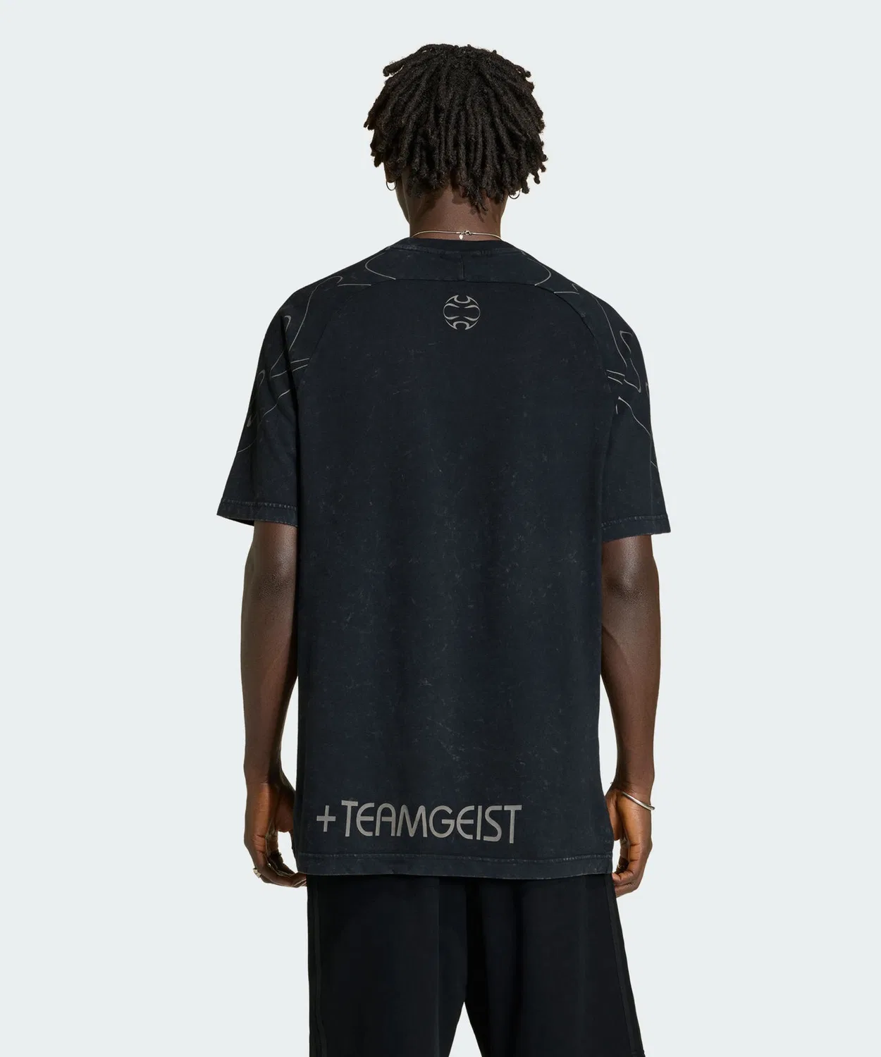 Мужская футболка с графическим принтом Adilenium Team Geist Adidas, Black — фото 2