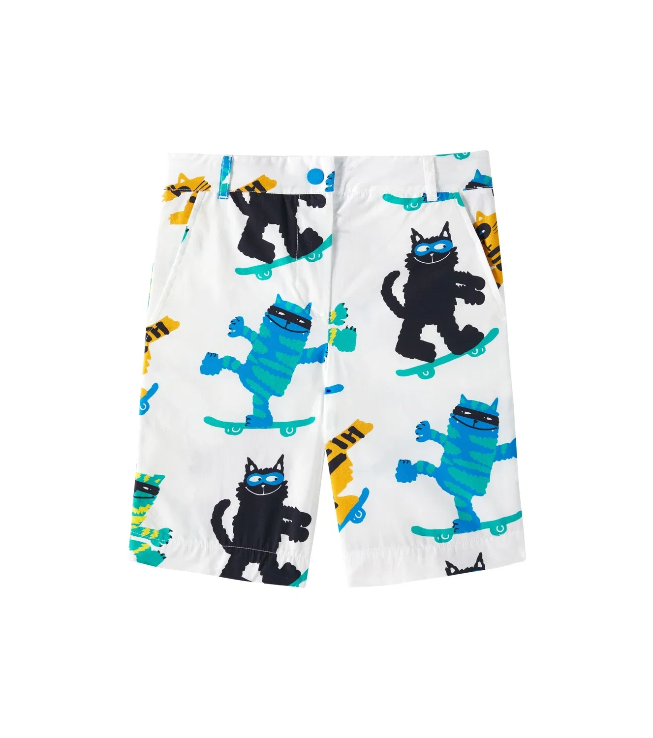 Шорты-бермуды хлопковые Stella Mccartney Kids, черный