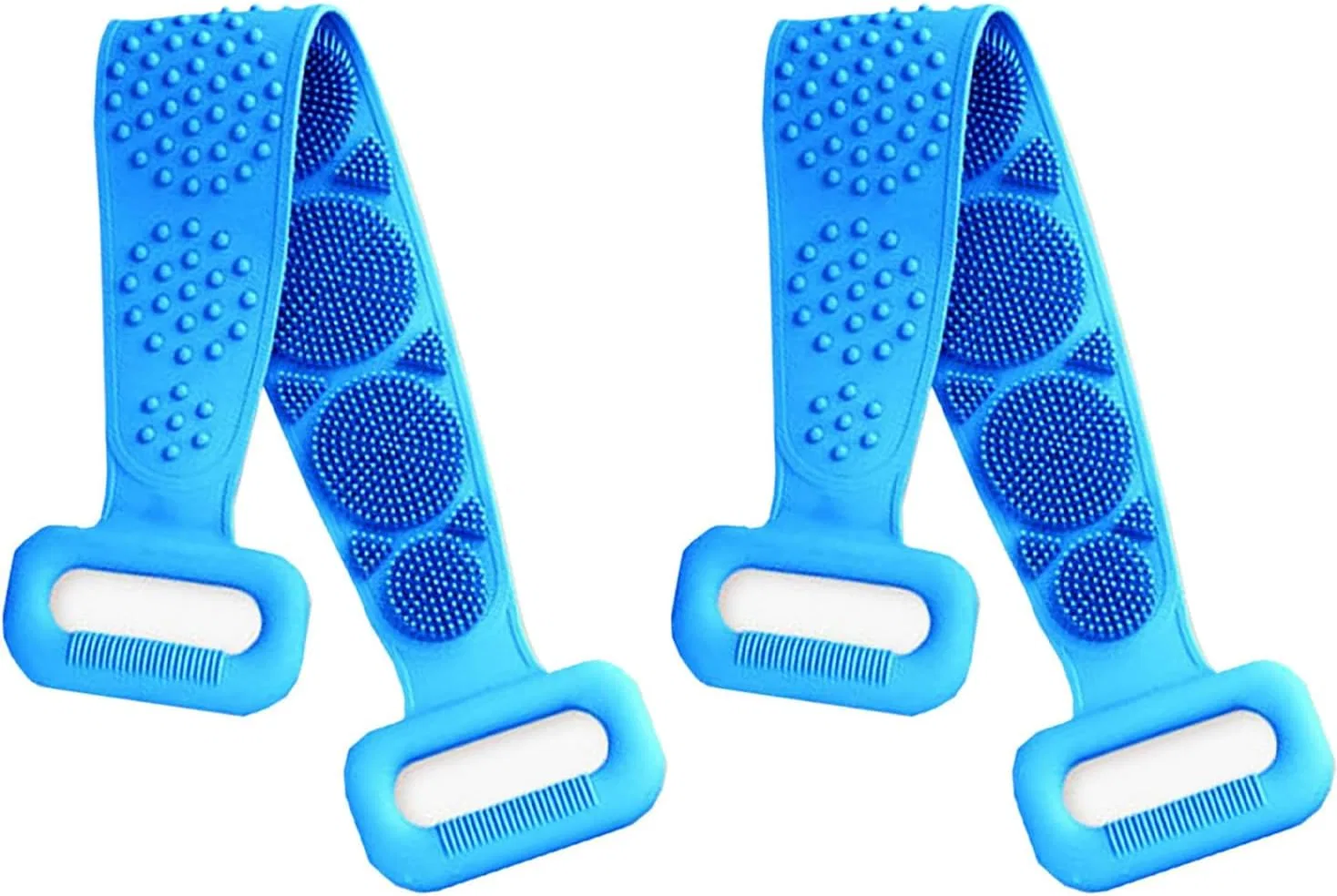 Силиконовая щетка для спины, Generisch, 2 шт, 250 г, Blue