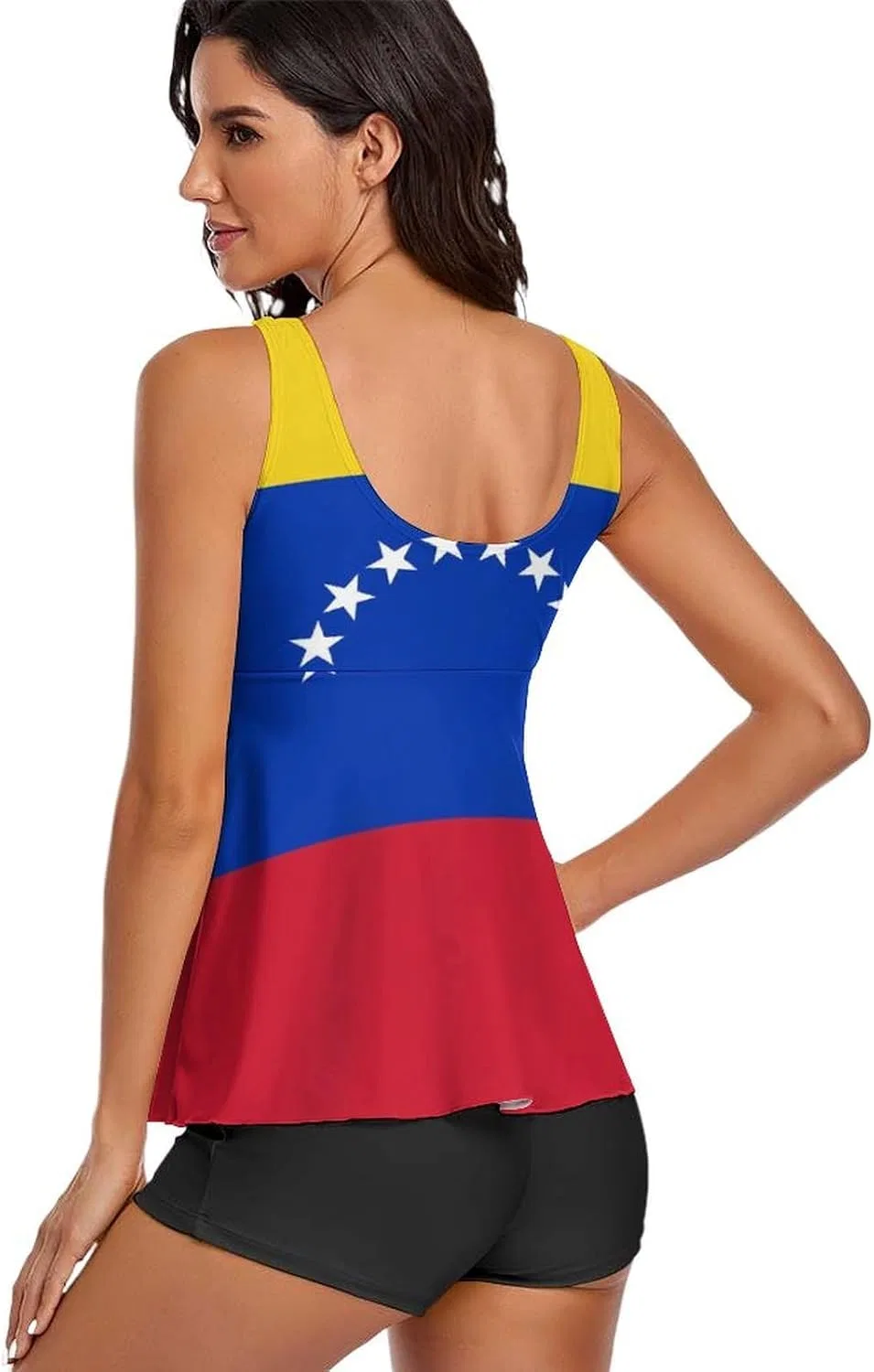 Женский танкини-купальник с шортами Venezuela Flag, Venezuela Venezuelans Flag — фото 3