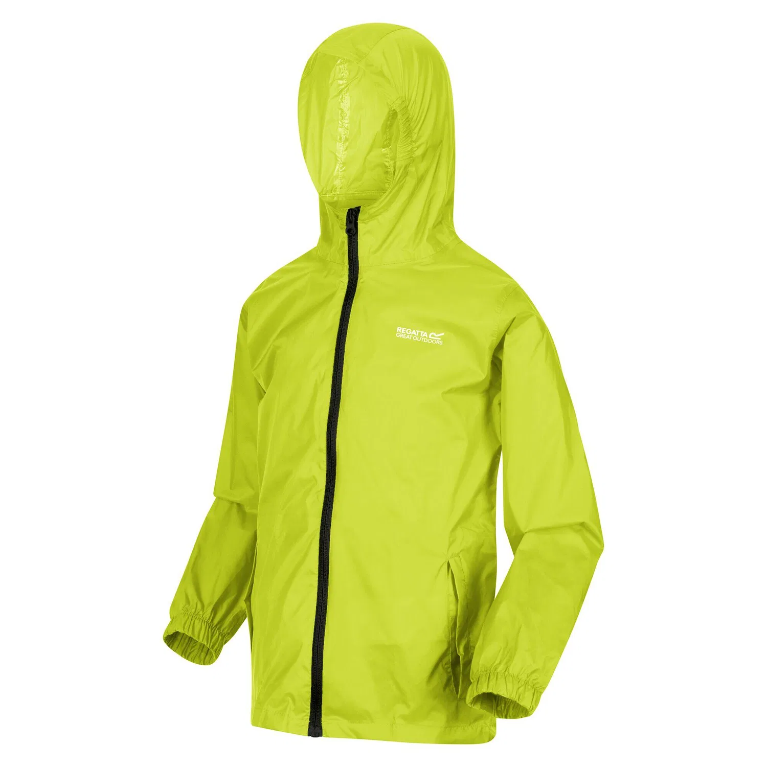 Детская куртка с капюшоном Great Outdoors Pack It Jacke III, Regatta, Sauregelb — фото 3