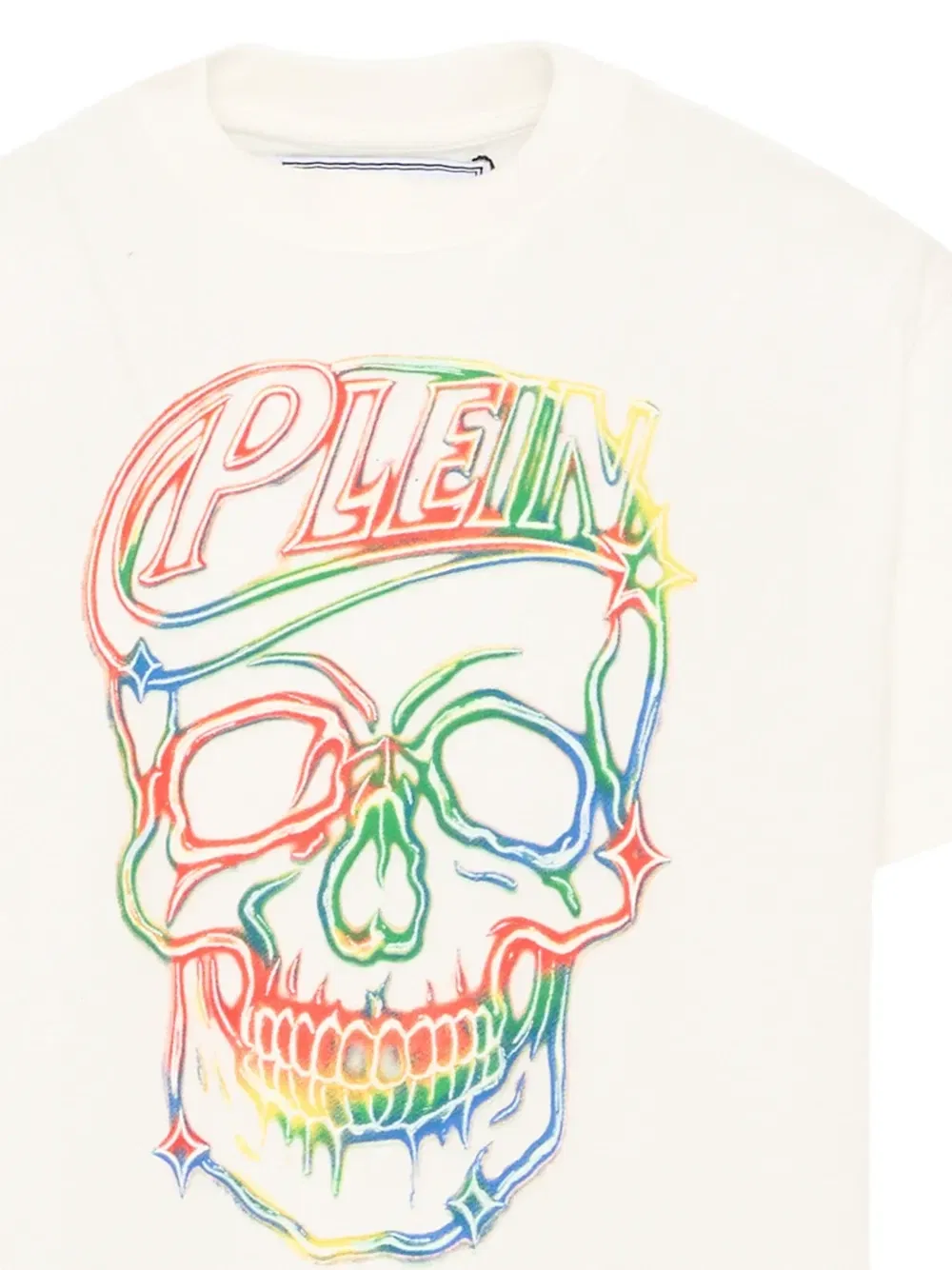 Футболка с принтом в виде черепа Philipp Plein Junior, белый — фото 3