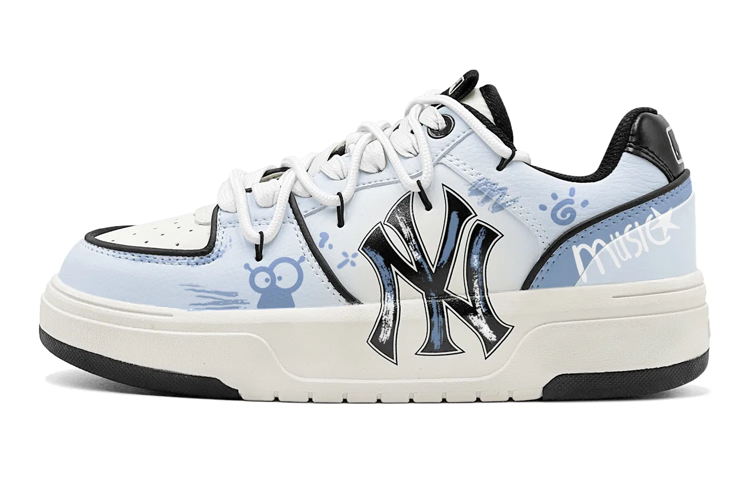 Детские скейтборд-кроссовки с принтом Chunky Liner MLB, Sky Blue — фото 3