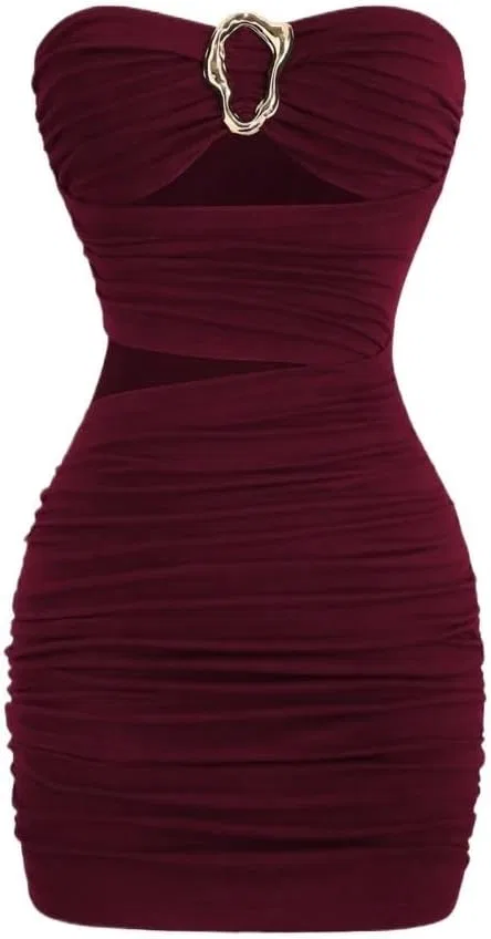 Женское мини-платье bodycon с вырезами, Redwood