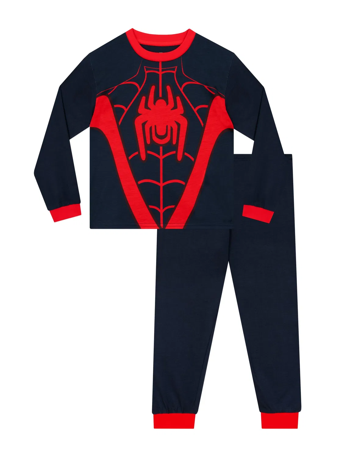 Пижама с принтом Miles Morales, Marvel Character, черный
