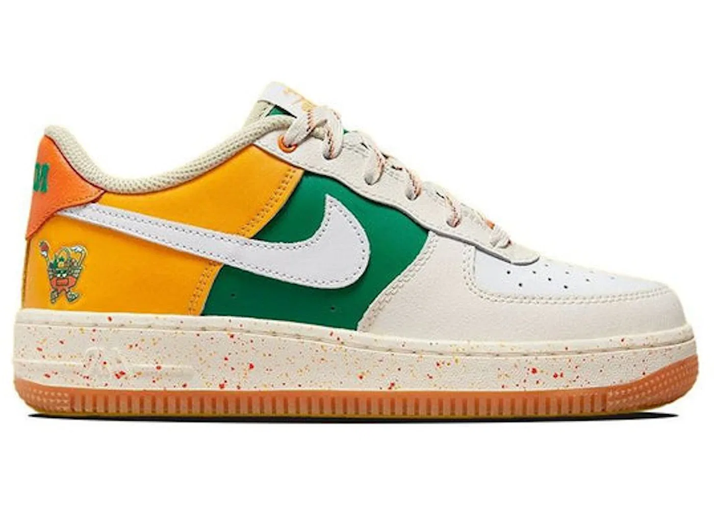Детские кроссовки Lifestyle Nike Air Force 1 LV8, Sail/Green/Yellow-Orange