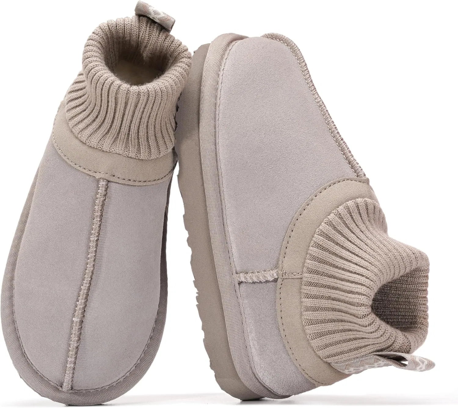 Детские сапоги для девочек с подкладкой из овчины Project Cloud, Grey Suede Dreamon