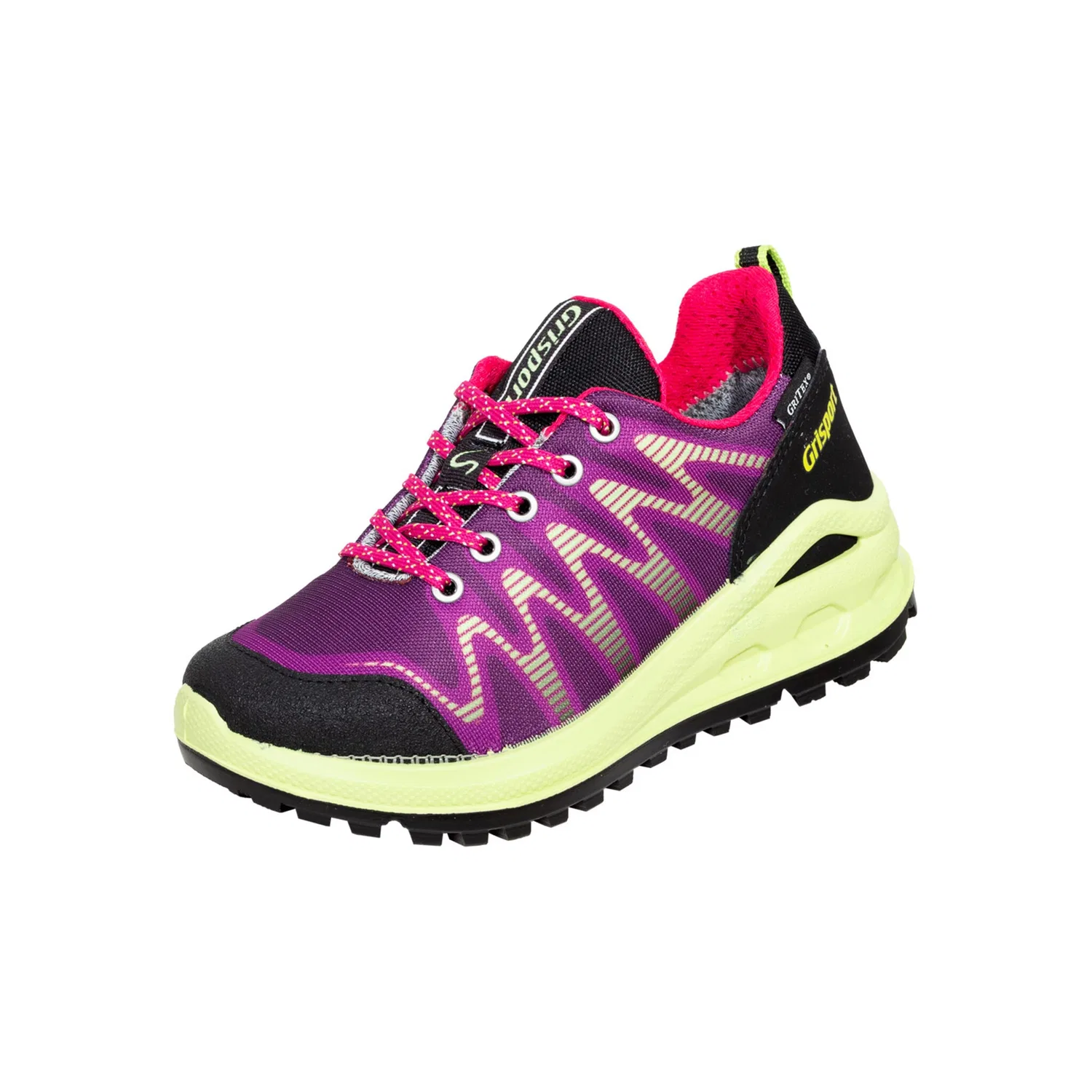 Детские кроссовки на шнуровке Grisport, Lilac/Lime
