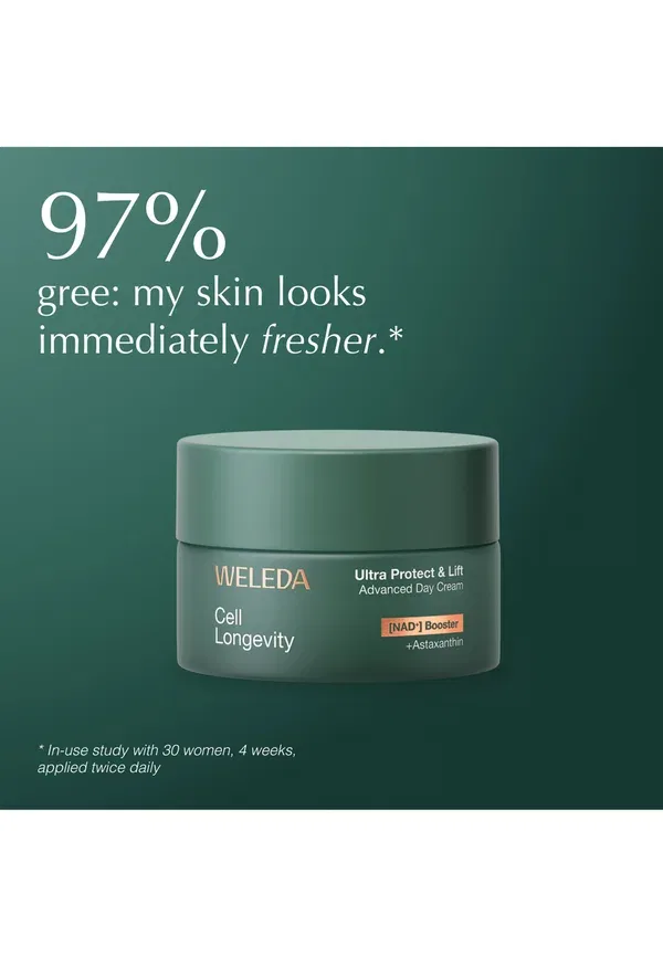 Крем дневной с NAD+ и астаксантином Cell longevity ultra protect & lift day cream Weleda, 50 мл — фото 4