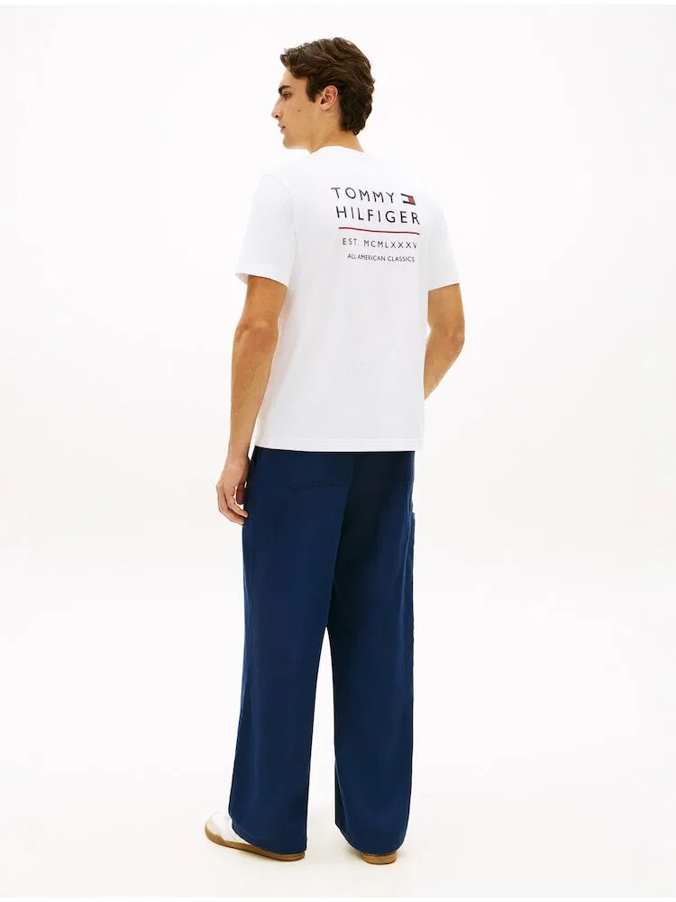Футболка с принтом EMBRO Stack TOMMY HILFIGER, White — фото 3