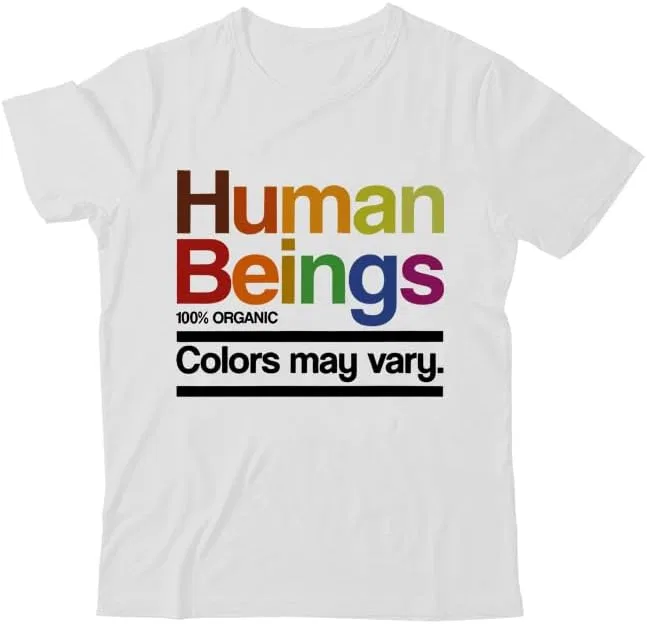 Мужская футболка с принтом Human Beings, White