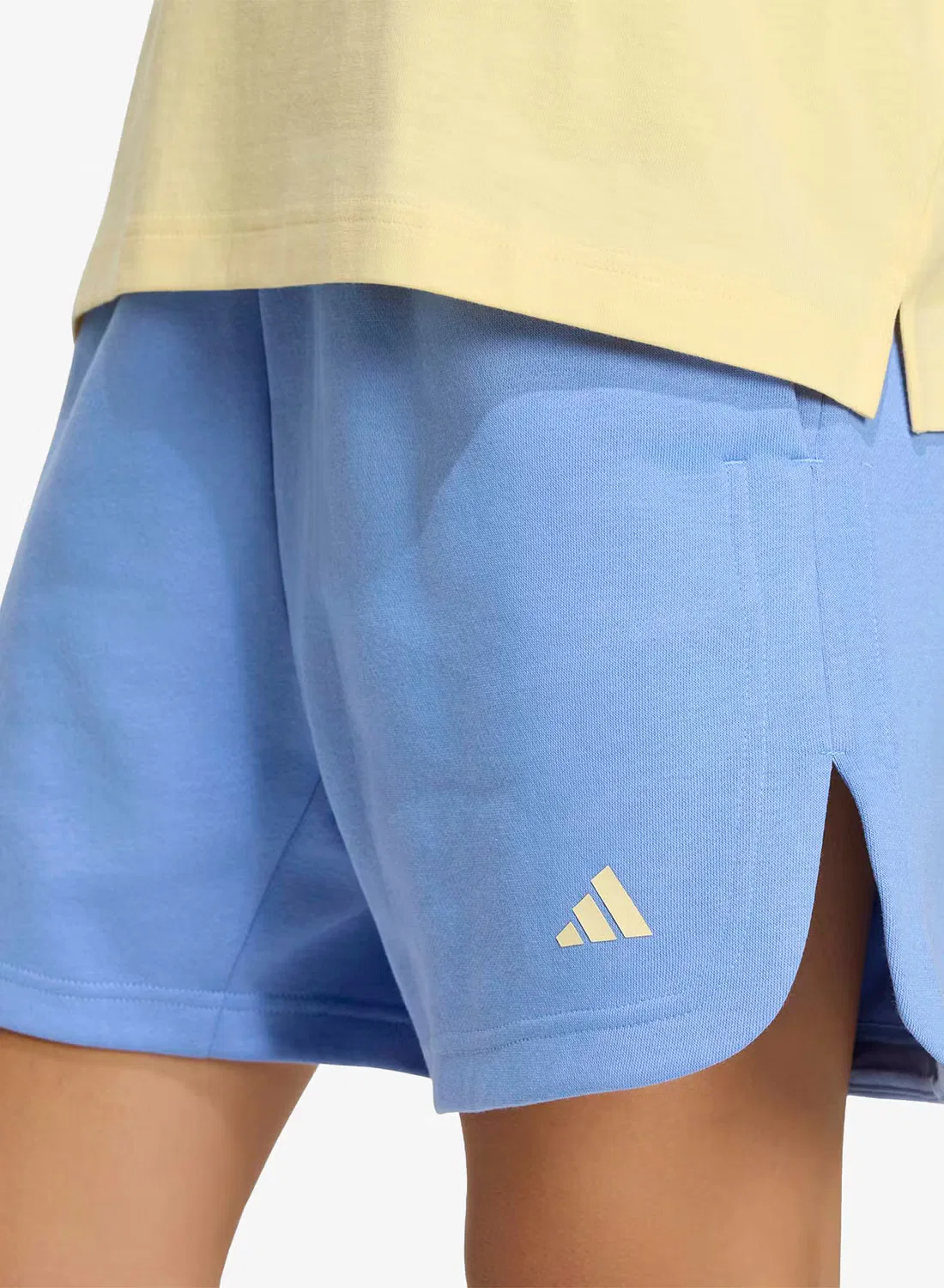 Шорты из флиса свободные 3-Stripes studio Adidas, синий — фото 4