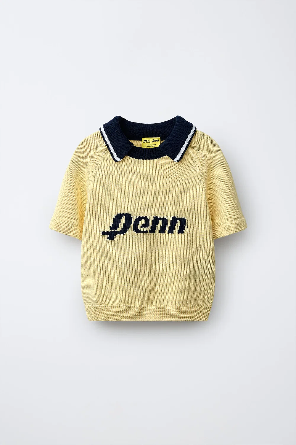 Вязаная рубашка-поло PENN ZARA, Lemon