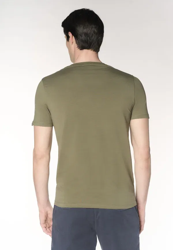 Футболка с хлопком Basic t-shirt, U.S. Polo Assn., Verde, зеленый — фото 3