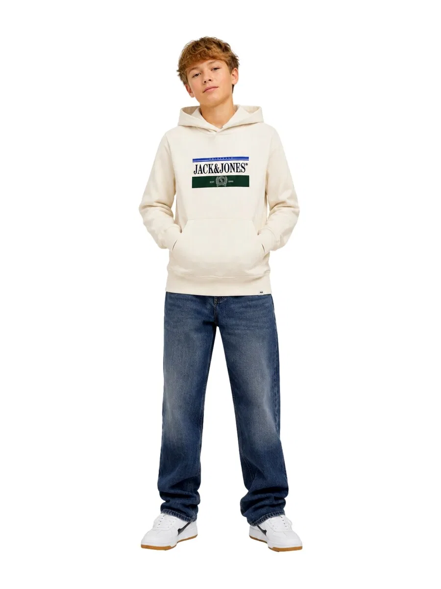 Детская толстовка Jack & Jones Junior 'JORFrederiksberg' белого цвета — фото 2