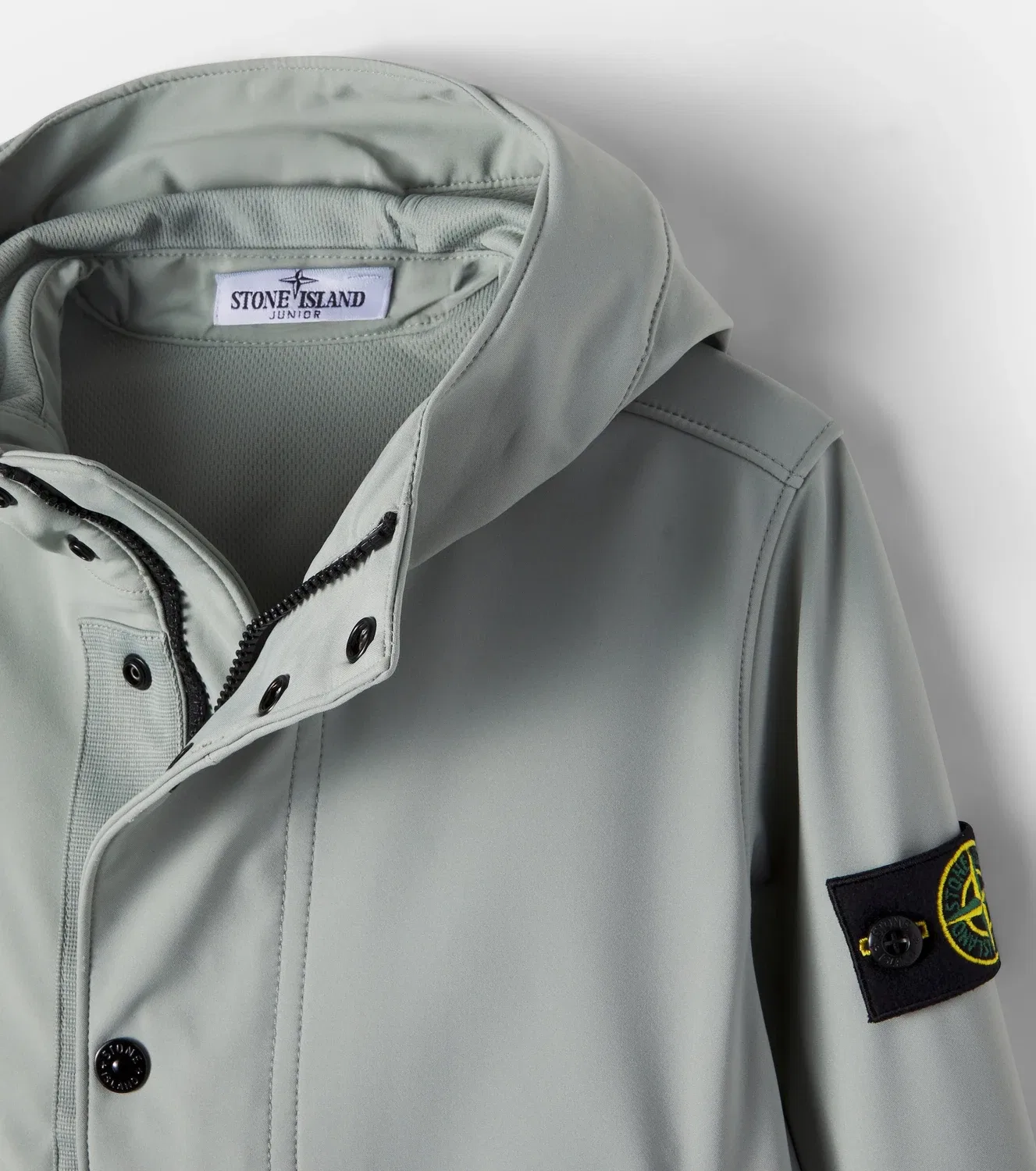 Легкая куртка с капюшоном Compass Stone Island Junior, зеленый — фото 3