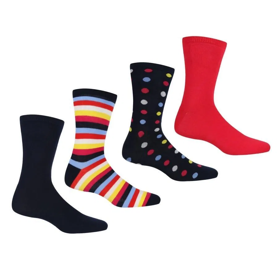 Детские хлопковые носки Regatta Lifestyle 4er-Pack, Bunt Dunkelblau