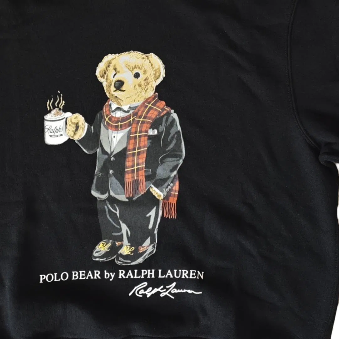 Женский свитшот с капюшоном Polo Bear Polo Ralph Lauren, Black — фото 4