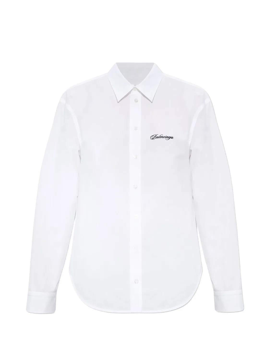 Хлопковая рубашка белая Balenciaga, белый