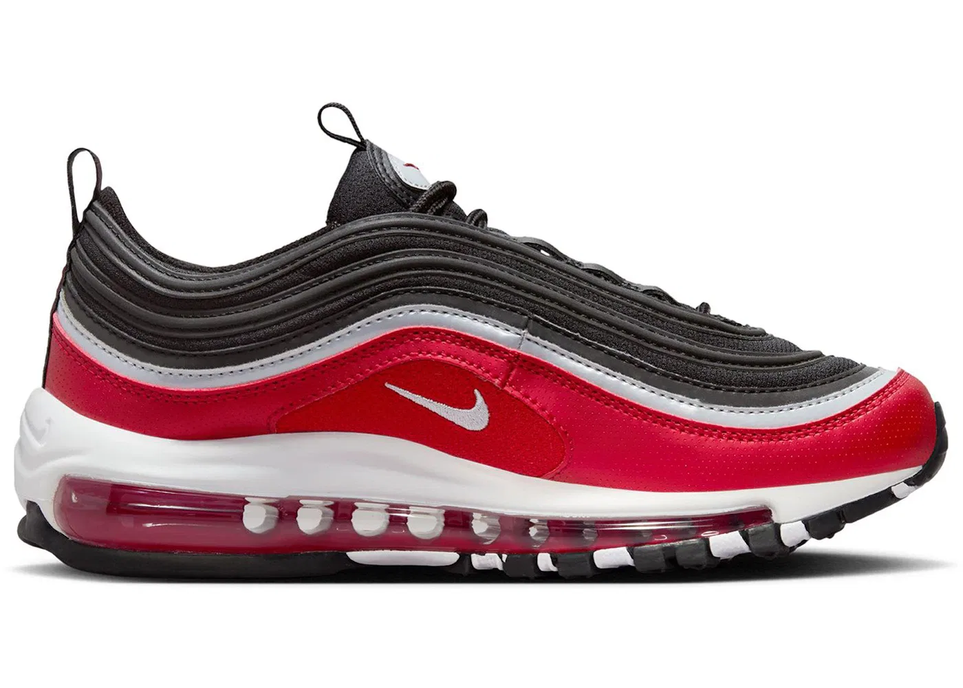 Детские кроссовки с сетчатым верхом Nike Air Max 97 SE Nike, Black/Varsity Red/White/Metallic Silver
