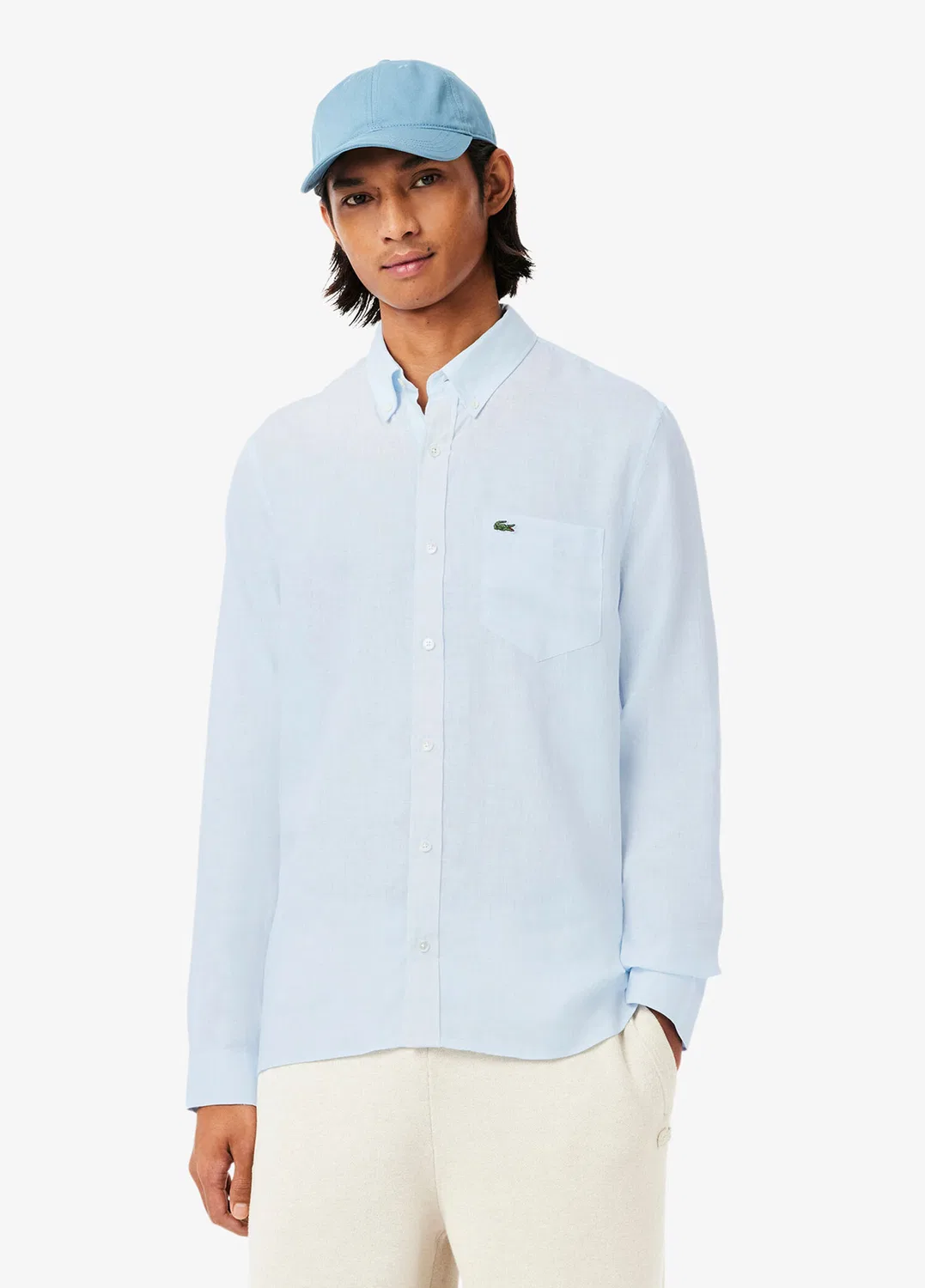 Рубашка регулярная Lacoste, голубая