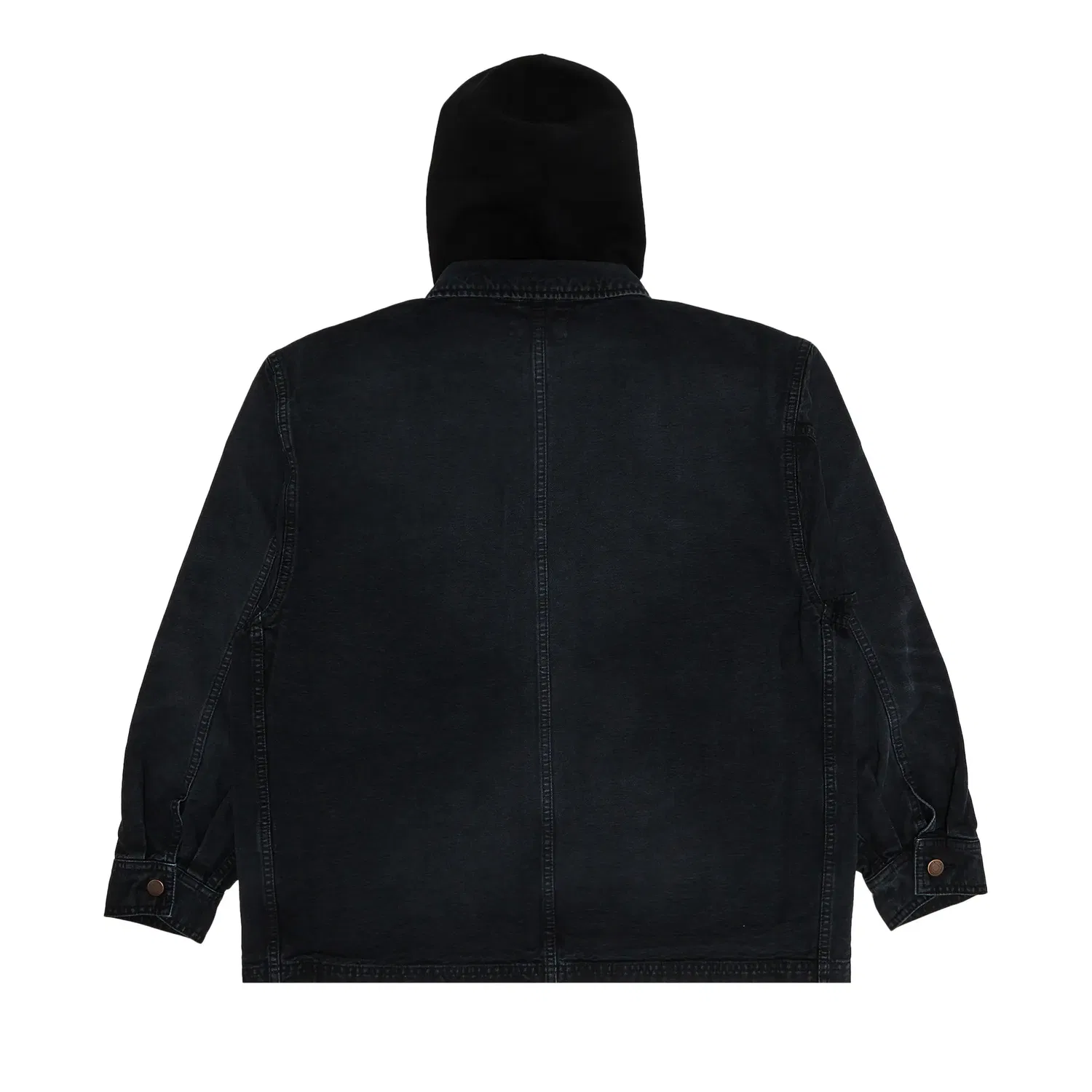 Куртка с капюшоном Supreme Worn Hooded Chore Coat, Black — фото 2