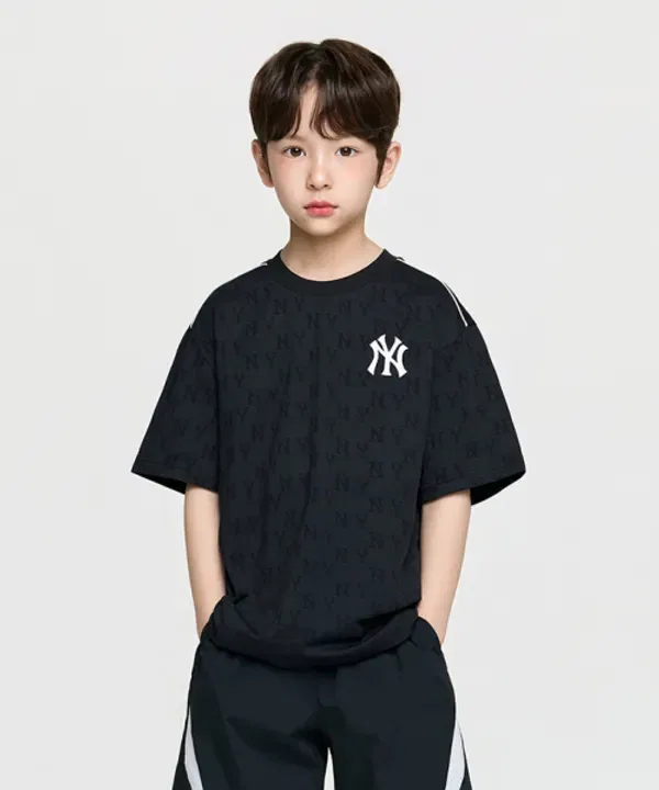 Футболка с монограммой, спортивная, Mlb Kids, черный — фото 4