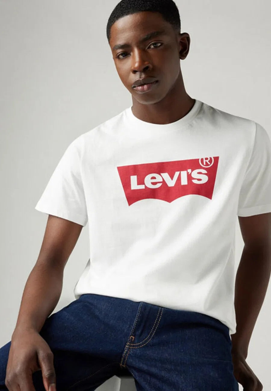 Футболка LEVI'S Regular Shirt 'Graphic Set-In Neck T-Shirt' белого цвета — фото 4