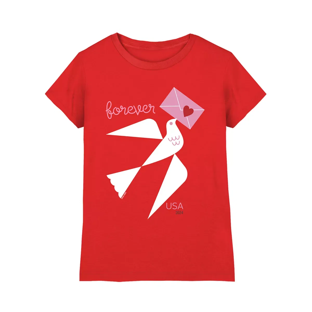 Детская футболка для девочек с принтом Love Bird LOGOVISION, Red