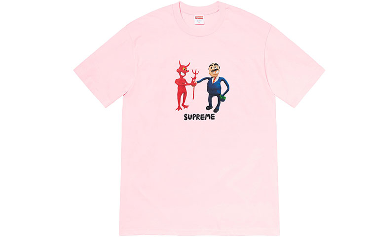 

Футболка деловая светло-розовая Supreme