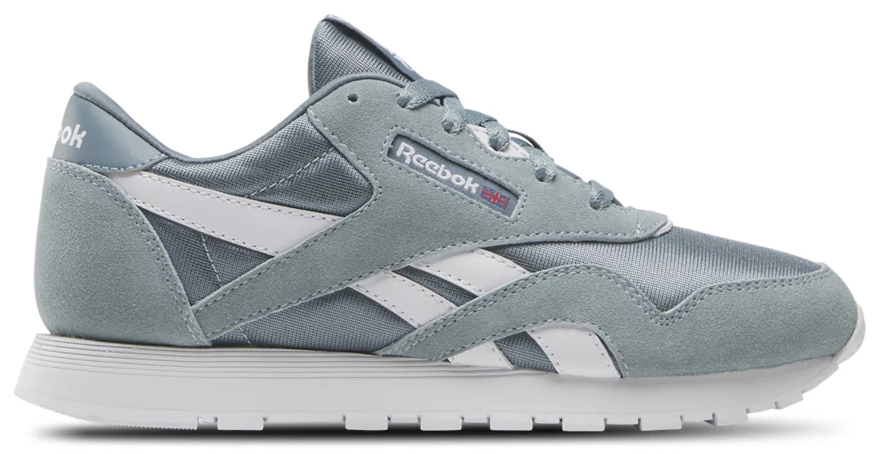 Кроссовки для девочек Classic Nylon Reebok, цвет Soft Slate/White