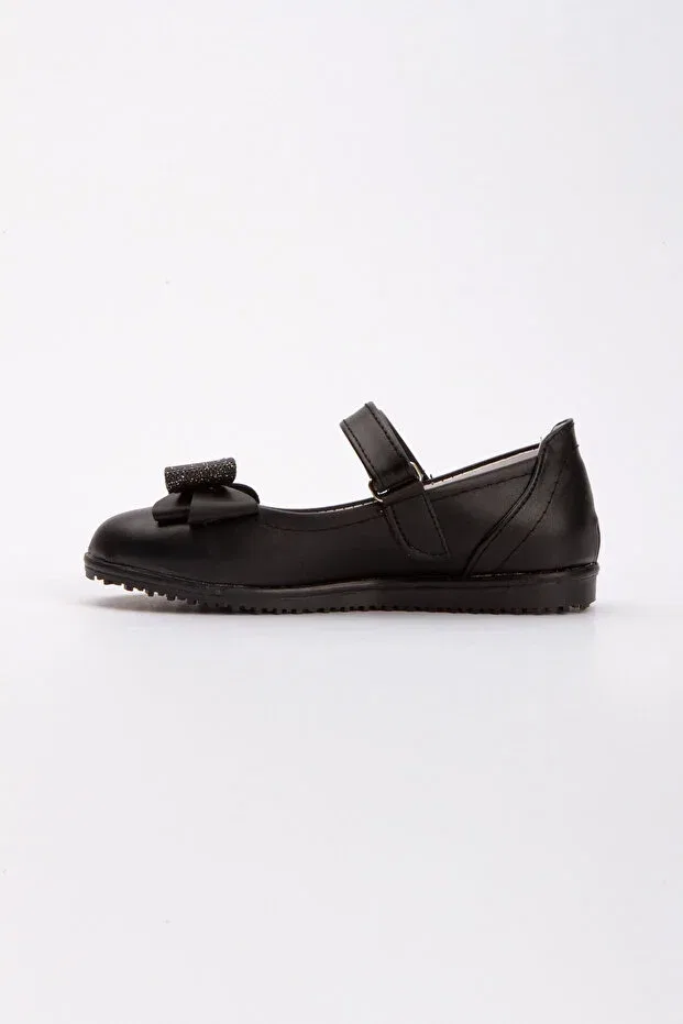 Детские балетки для девочек с бантом Findify Store, Black — фото 4
