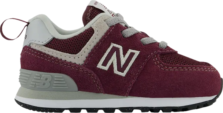 

Кроссовки New Balance 574 Bungee Toddler Wide 'Core Pack - Burgundy', красный