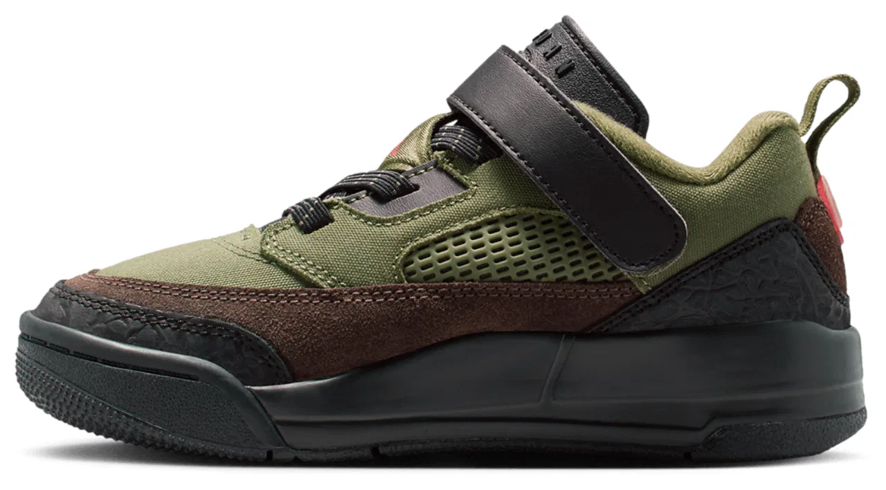 Кроссовки для мальчиков Spizike Low Jordan, цвет University Red/Black/Medium Olive — фото 2