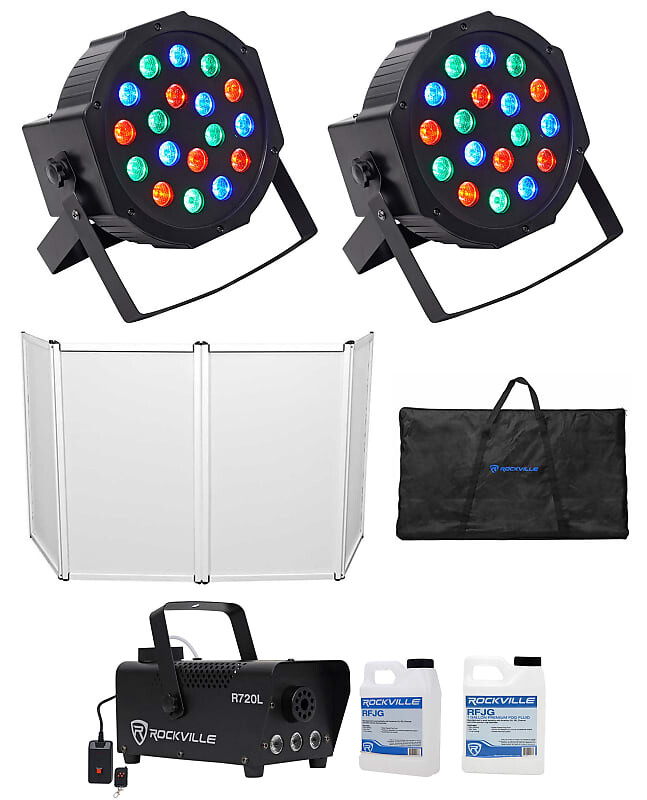 

Rockville RFAAW DJ Event Facade Booth + Дорожная сумка + Fogger + Fluid + 2) RGB Wash Lights RFAAW+(2) RockPAR50+R720L+RFJG