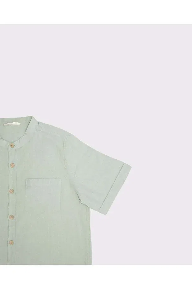 Детская рубашка для мальчиков хлопковая Rg Kidsstore, Mint — фото 2