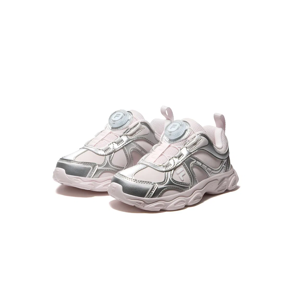 Детские кроссовки для бега с синтетическим верхом FILA KIDS, Calcite Powder/Space Silver — фото 4