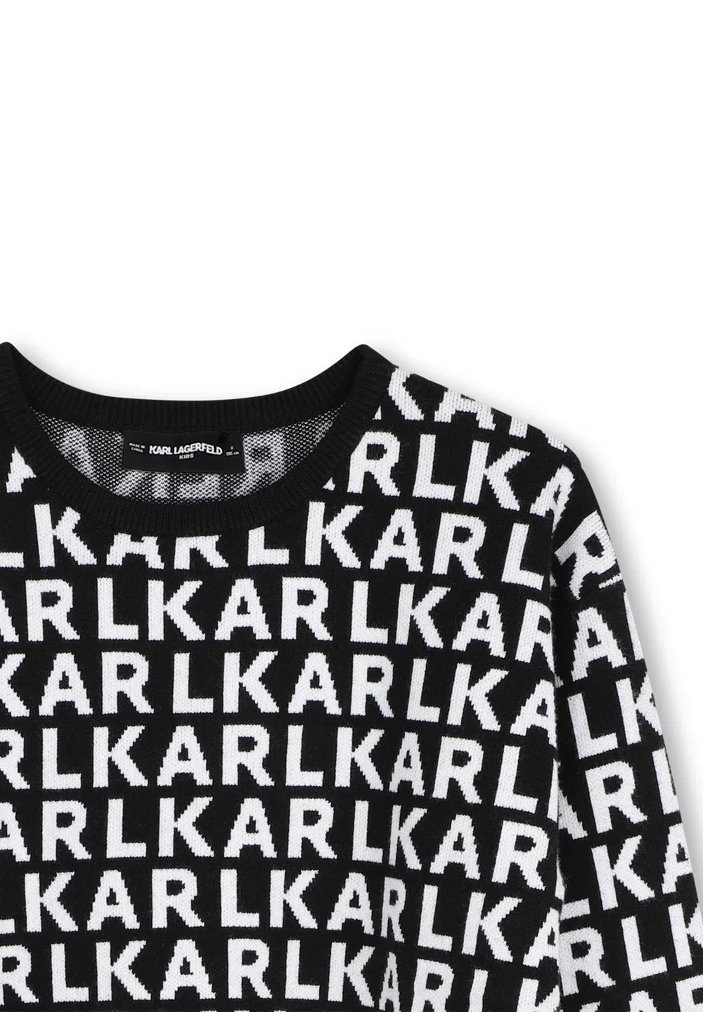 Pull manches longues - jumper Karl Lagerfeld Kids, Noir Blanc — фото 3