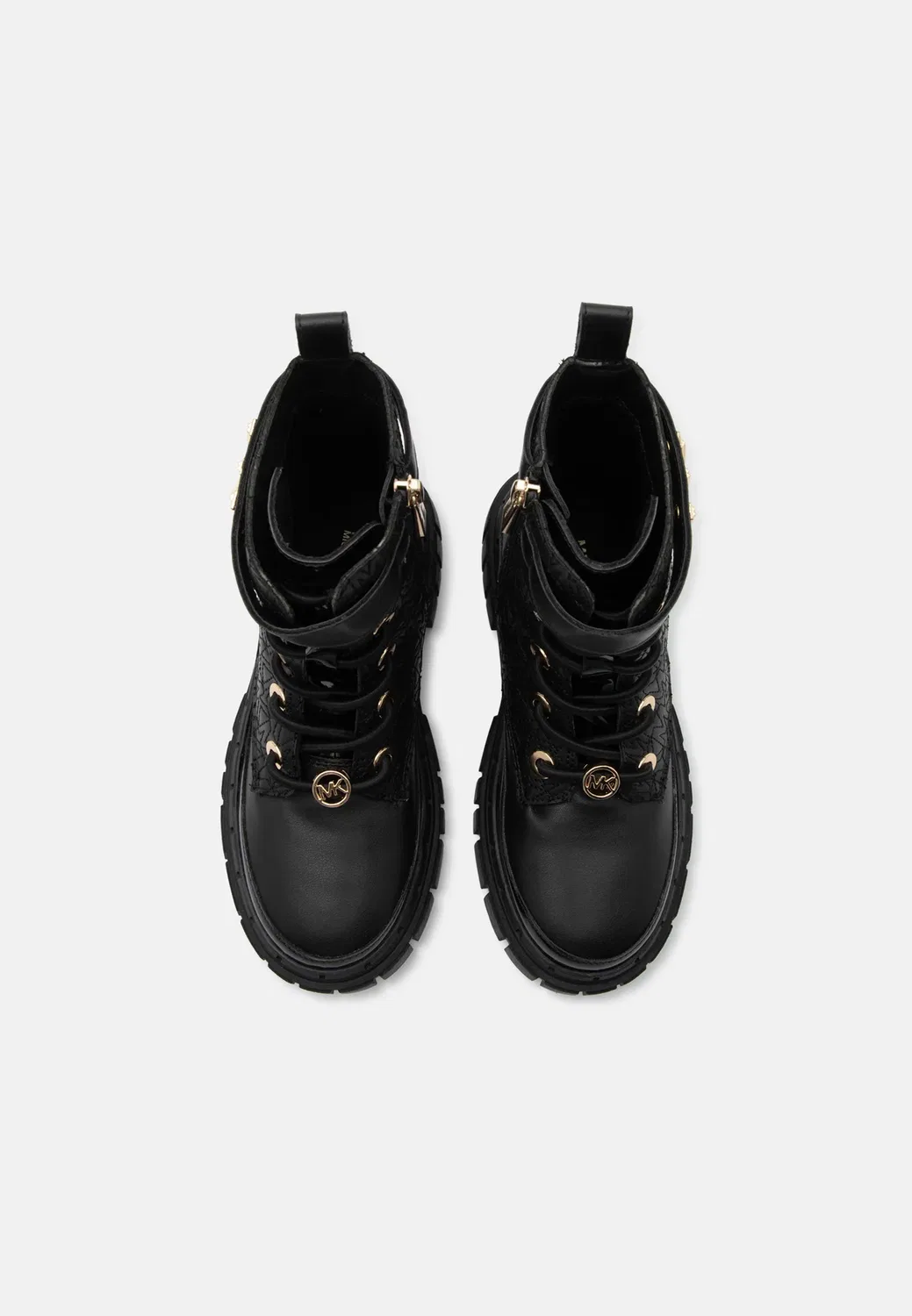 Детские и подростковые ботильоны Blake на шнуровке Michael Kors Kids, Black — фото 4