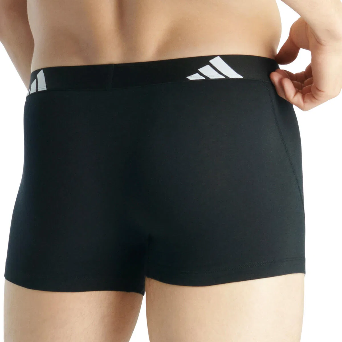Мужские хлопковые боксеры Basic Boxer Trunk Adidas, Schwarz — фото 3