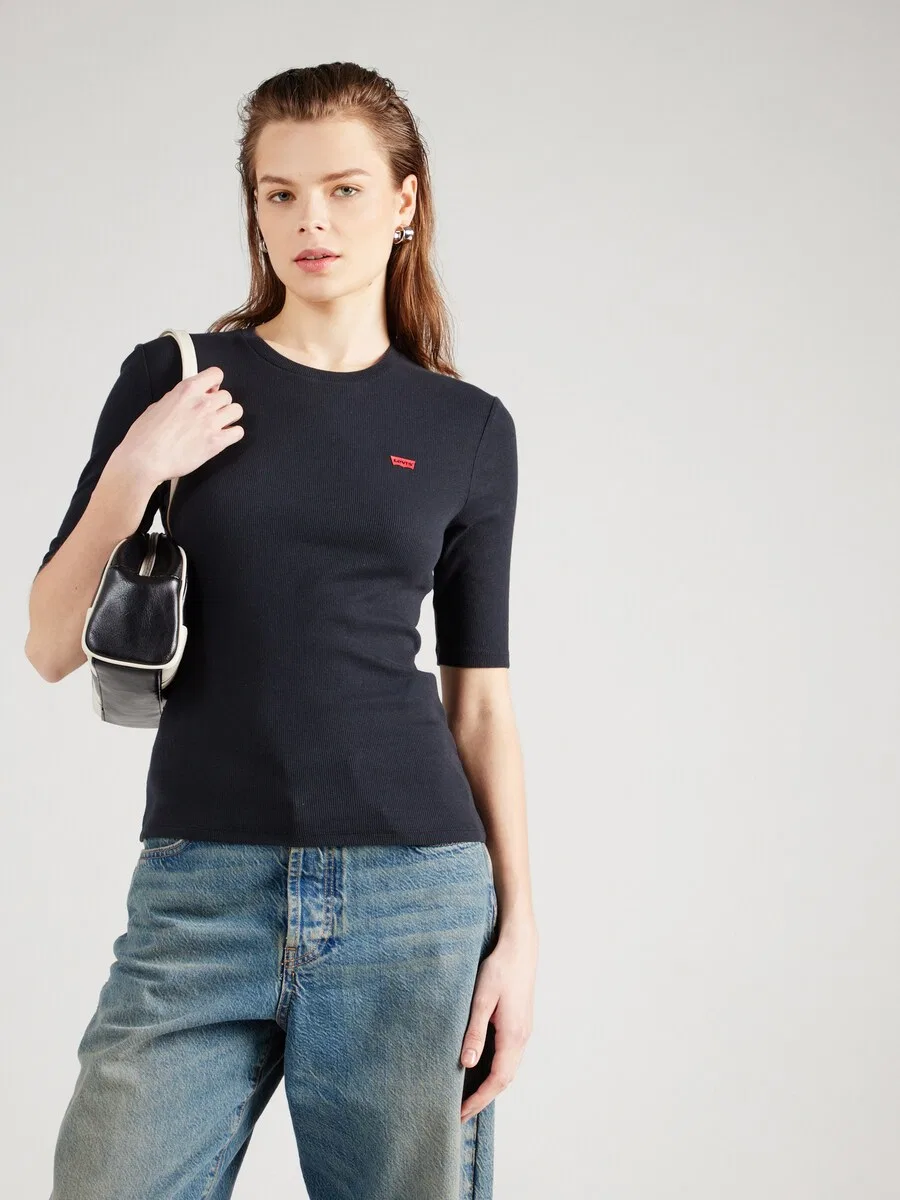 Футболка LEVI'S 'Luca Slim Tee' черного цвета — фото 3