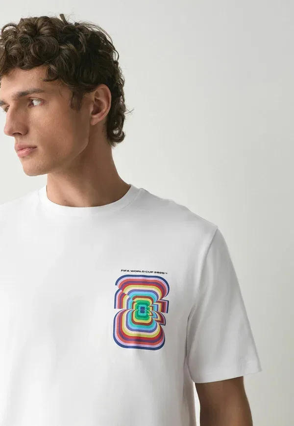 Футболка хлопковая Regular fit - football world cup relaxed fit t-shirt - print t-shirt Next, белый — фото 3