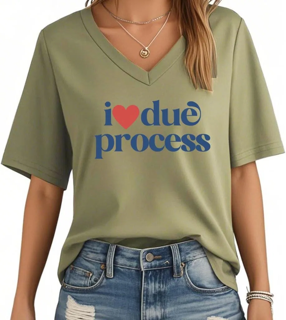 Футболка с принтом I Love Due Process, Cotton, Green