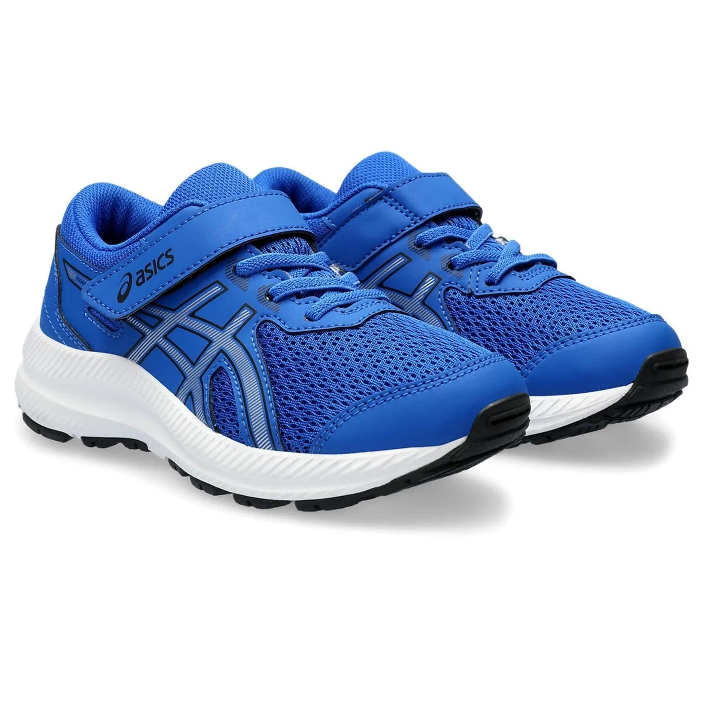 Детские кроссовки для мальчиков с липучкой Contend 8 Ps ASICS, Illusion Blue Pure Silver