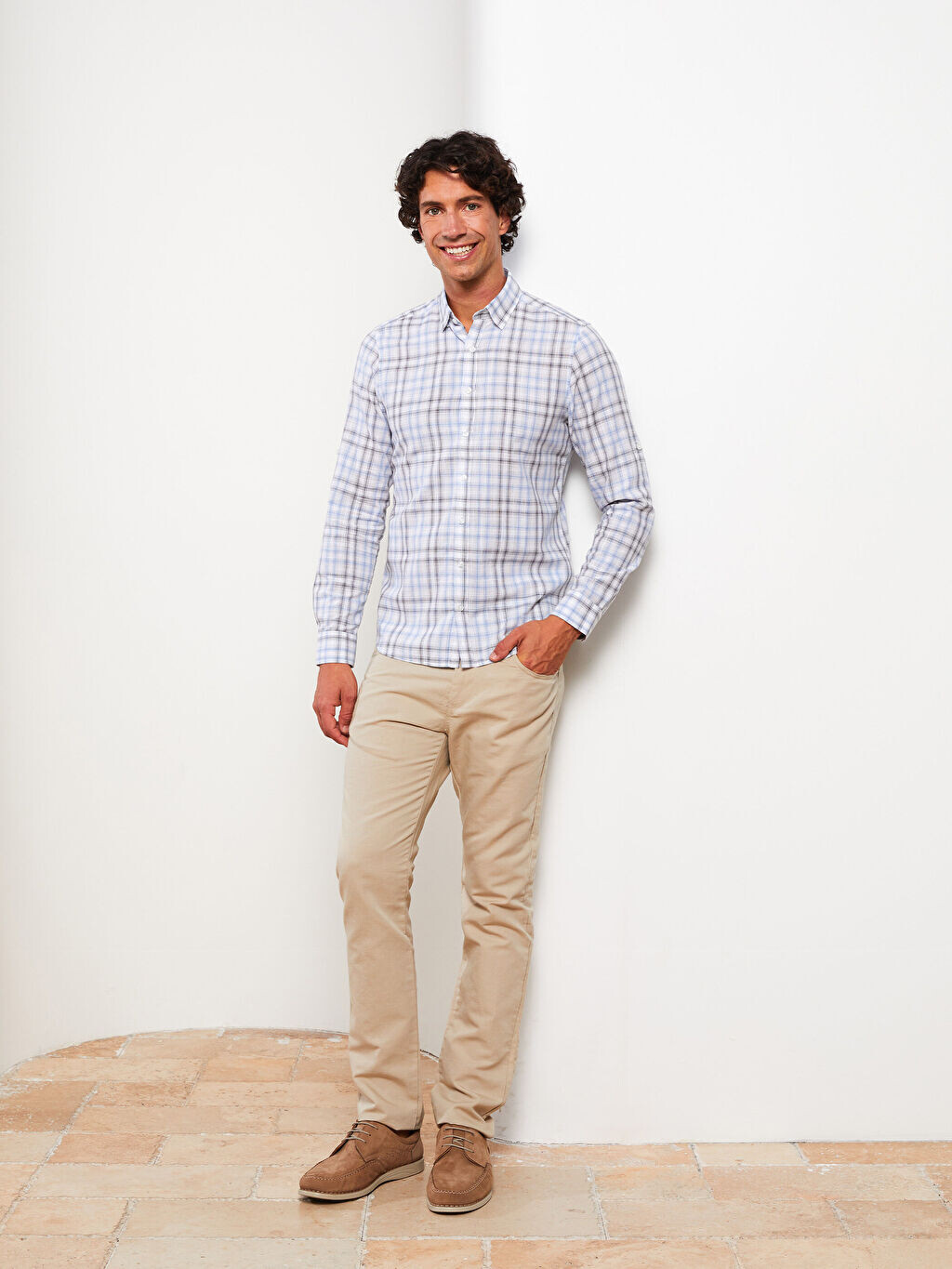 

Текстурированные мужские брюки Slim Fit LCWAIKIKI Classic, Серый, Текстурированные мужские брюки Slim Fit LCWAIKIKI Classic