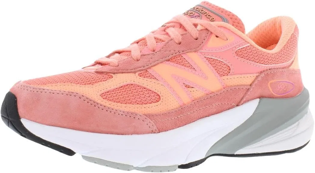Детские кроссовки для девочек с водонепроницаемым верхом 990 V6 New Balance, Orange/Purple-Orange