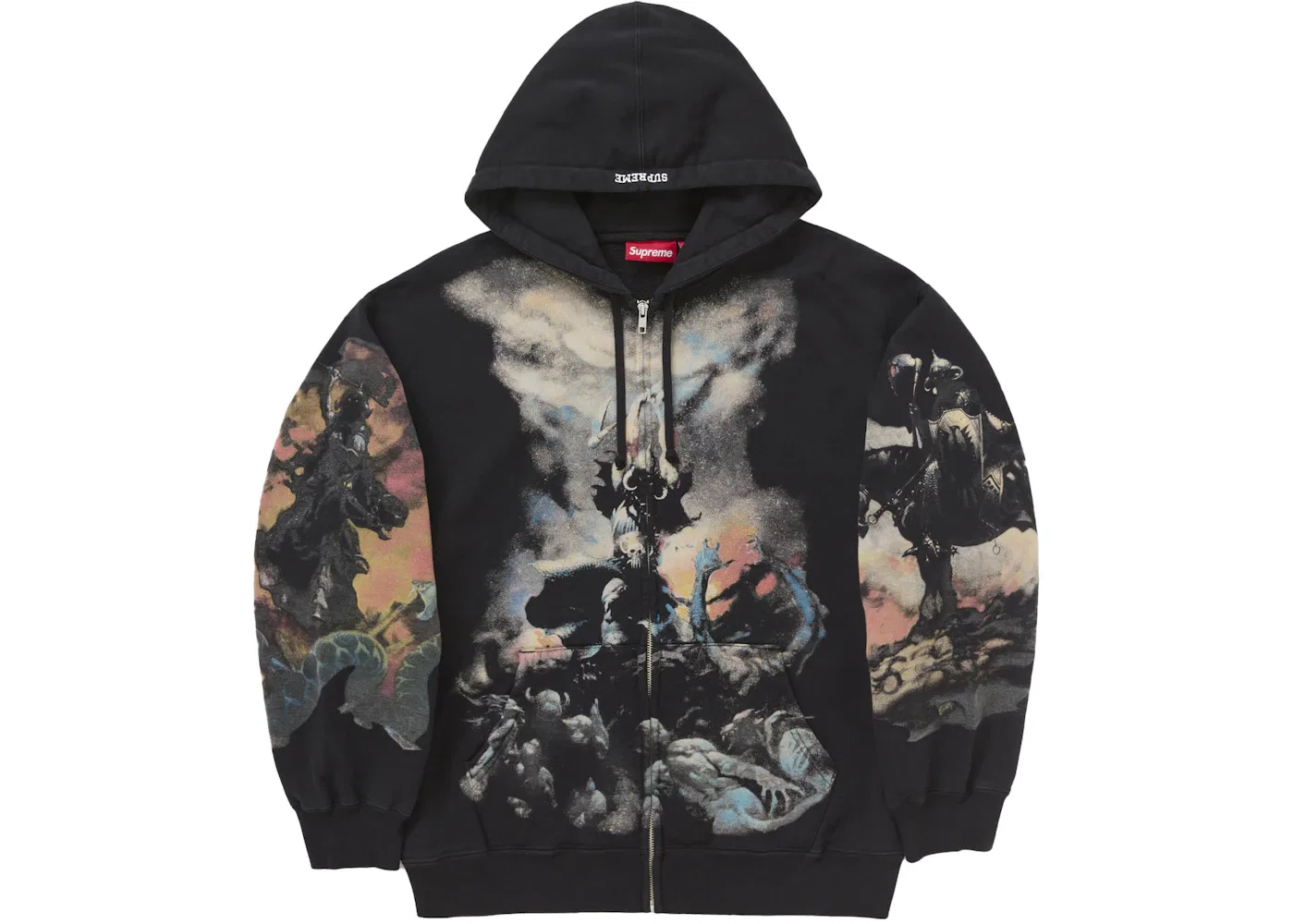 Мужская худи с принтом Frazetta Supreme, Black